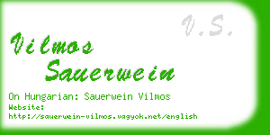 vilmos sauerwein business card